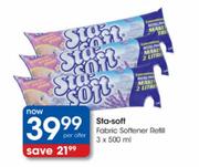 Sta-Soft Fabric Softener Refills-3x500ml