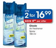 Glade Air Freshner Spray-2x180ml