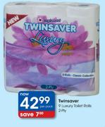 Twinsaver 9 Luxury Toilet Rolls 2-Ply-Per Pack