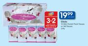 Clicks 10 Mini Pocket Pack Tissues Or 160 Tissues 3-Ply-Per Pack