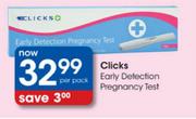 Clicks Early Detection Pregnancy Test-Per Pack