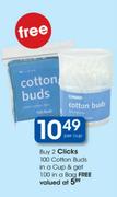 Clicks 100 Cotton Buds-2's