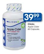 Clicks Apple Cider 60 Capsules-Per Pack
