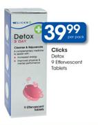Clicks Detox 9 Effervescent Tablets-Per Pack
