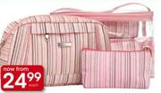 Flirt Pink Stripped Bag (Cosmetic Purse)