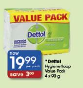 Dettol Hygiene Soap Value Pack 4x90g-Each