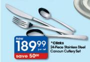 Clicks 24-Piece Stainless Steel Cancun Cutlery Set