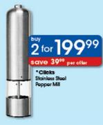 Clicks Stainless Steel Pepper Mill-2's