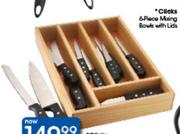 Clicks 10-Piece Knife & Pine Wood Board Set