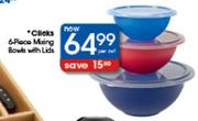 Clicks 6-Piece Mixing Bowls With Lids