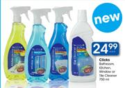 Clicks Bathroom, Kitchen, Window or Tile Cleaner-750ml Each