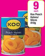 Koo Peach Halves/Slices-410Gm Each