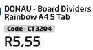 Donau-Board Dividers Rainbow A4 5 Tab (CT3204)