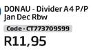 Donau-Divider A4 P/P Jan Dec Rbw (CT773709599)