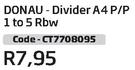 Donau-Divider A4 P/P 1 To 5 Rbw (CT7708095)