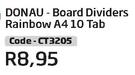 Donau-Board Dividers Rainbow A4 10 Tab (CT3205)