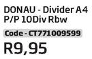 Donau-Divider A4 P/P 10Div Rbw (CT771009599)