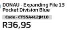 Donau-Expanding File 13 Pocket Division Blue (CT55A412JM10)
