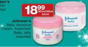 Johnson's Baby Aqueous Cream Assorted/Baby Jelly Assorted-325ml/350ml Each