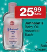 Johnson's Baby Oil Assorted-200ml 