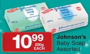 Johnson's Baby Soap Assorted-200g Each