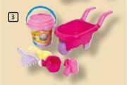 Wheel Barrow With Accessories Pink Or Yellow-Per Set