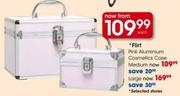 Flirt Pink Aluminium Cosmetic Case Large