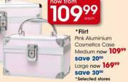 Flirt Pink Aluminium Cosmetic Case Medium 