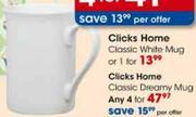Clicks Home Classic White Mug-1 Pc