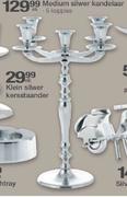 Medium Silwer Kandelaar