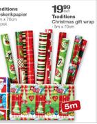 Traditions Christmas Gift Wrap-5m x 70cm Each