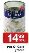Pot O' Gold Lychees-565g