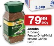 Jacobs Kronung Freeze Dried/Mild Instant Coffee-200g
