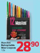  Mon Ami Retractable Wax Crayons-12's