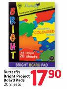  Butterfly Bright Project Board Pads-20 Sheets