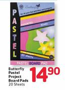  Butterfly Pastel Project Board Pads-20 Sheets
