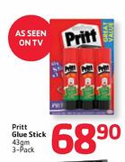 Pritt Glue Stick-43gm-3's Pack