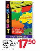 Butterfly Bright Project Board Pads-20 Sheets