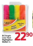 Bic Bright Liner Text Highlighter Wallet-4's