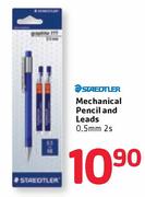 Staedtler Mechanical Pencil And Leads 0.5mm-2's