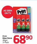 Pritt Glue Stick 43gm 3-Pack