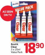 Bostik Clear 3x25ml