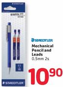 Staedtler Mechanical Pencil And Leads 0.5mm 2s