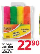 BIC Bright Liner Text Highlighter Wallet-4s