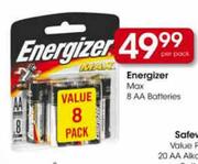 Energizer Max 8AA Battries Per Pack