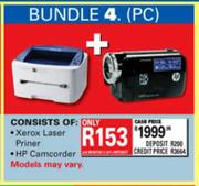 Xerox Laser Printer + HP Camcorder Bundle 
