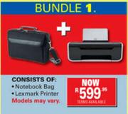 Notebook Bag + Lexmark Printer Bundle 