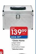 Clicks Home Large Solid Aluminium Cosmetics Case-Each