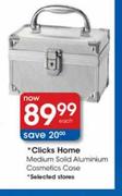 Click Home Medium Solid Aluminium Cosmetics Case-Each