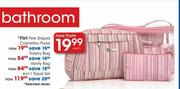 Flirt Pink Stripped Cosmetics Purse Toiletry Bag